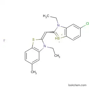 Molecular Structure of 93053-67-9 (Benzothiazolium,
5-chloro-3-ethyl-2-[(3-ethyl-5-methyl-2(3H)-benzothiazolylidene)methyl]-,
iodide)