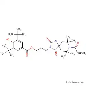 Molecular Structure of 93053-95-3 (Benzoic acid, 3,5-bis(1,1-dimethylethyl)-4-hydroxy-,
3-[7,7,9,9-tetramethyl-2,4-dioxo-8-(1-oxo-2-propenyl)-1,3,8-triazaspiro[
4.5]dec-3-yl]propyl ester)