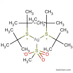 Molecular Structure of 93057-34-2 (Silver, (methanesulfonato)bis[2,2'-thiobis[2-methylpropane]]-)