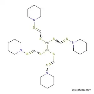 Molecular Structure of 93057-67-1 (Diarsine, tetrakis[(1-piperidinylthioxomethyl)thio]-)