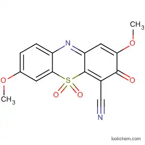 Molecular Structure of 93213-16-2 (3H-Phenothiazine-4-carbonitrile, 2,7-dimethoxy-3-oxo-, 5,5-dioxide)