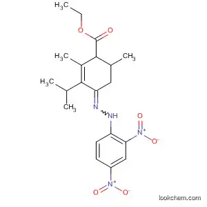 Molecular Structure of 93445-50-2 (2-Cyclohexene-1-carboxylic acid,
4-[(2,4-dinitrophenyl)hydrazono]-2,6-dimethyl-3-(1-methylethyl)-, ethyl
ester)