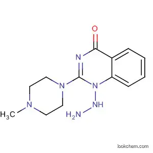 4(1H)-Quinazolinone, 2-(4-methyl-1-piperazinyl)-, hydrazone