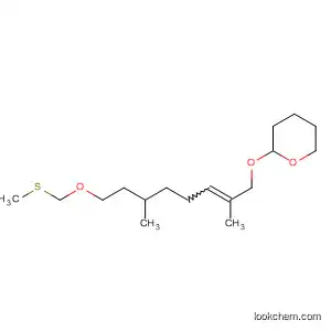 Molecular Structure of 93675-70-8 (2H-Pyran,
2-[[2,6-dimethyl-8-[(methylthio)methoxy]-2-octenyl]oxy]tetrahydro-)