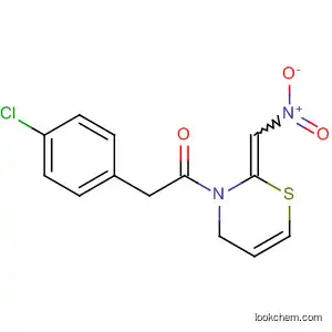 Molecular Structure of 94010-59-0 (2H-1,3-Thiazine,
3-[(4-chlorophenyl)acetyl]tetrahydro-2-(nitromethylene)-)
