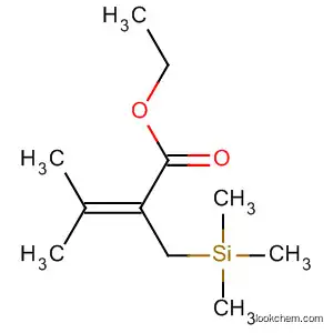 Molecular Structure of 94018-19-6 (2-Butenoic acid, 3-methyl-2-[(trimethylsilyl)methyl]-, ethyl ester)
