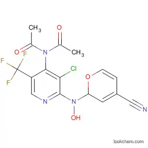 Molecular Structure of 94038-77-4 (Acetamide,
N-acetyl-N-[1-[3-chloro-5-(trifluoromethyl)-2-pyridinyl]-4-cyano-1H-pyraz
ol-5-yl]-)