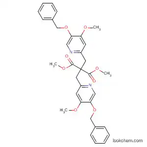 Molecular Structure of 94660-80-7 (Propanedioic acid,
bis[[4-methoxy-5-(phenylmethoxy)-2-pyridinyl]methyl]-, dimethyl ester)