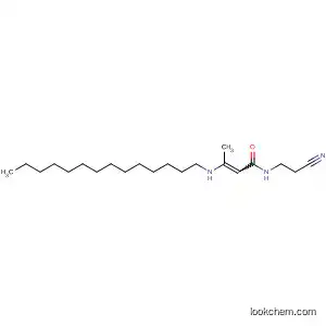 Molecular Structure of 94748-58-0 (2-Butenamide, N-(2-cyanoethyl)-3-(tetradecylamino)-)