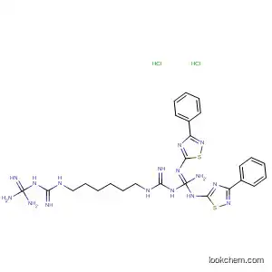 Molecular Structure of 94787-11-8 (2,4,11,13-Tetraazatetradecanediimidamide,
3,12-diimino-N,N''-bis(3-phenyl-1,2,4-thiadiazol-5-yl)-, dihydrochloride)