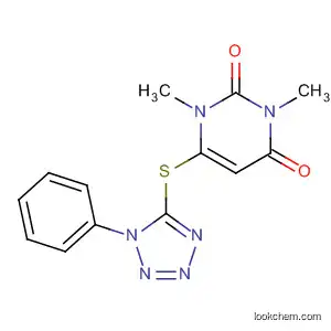 Molecular Structure of 95153-76-7 (1,3-dimethyl-6-[(1-phenyl-1H-tetraazol-5-yl)sulfanyl]-2,4(1H,3H)-pyrimidinedione)