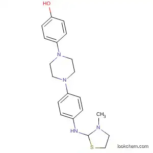 Molecular Structure of 95182-69-7 (Phenol, 4-[4-[4-[(3-methyl-2-thiazolidinyl)amino]phenyl]-1-piperazinyl]-)