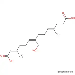 Molecular Structure of 95310-56-8 (2,6,10-Tetradecatrienedioic acid, 7-(hydroxymethyl)-3,11-dimethyl-,
(E,Z,E)-)