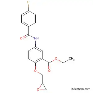Molecular Structure of 95337-03-4 (Benzoic acid, 5-[(4-fluorobenzoyl)amino]-2-(oxiranylmethoxy)-, ethyl
ester)
