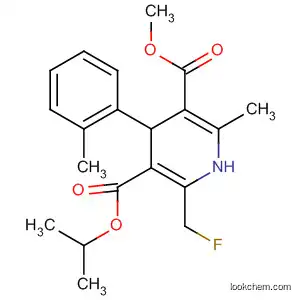 Molecular Structure of 95446-17-6 (3,5-Pyridinedicarboxylic acid,
2-(fluoromethyl)-1,4-dihydro-6-methyl-4-(2-methylphenyl)-, 3-methyl
5-(1-methylethyl) ester)