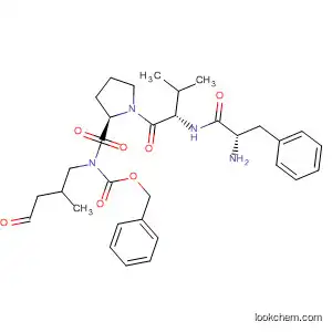 Molecular Structure of 95501-48-7 (L-Prolinamide,
N-[(phenylmethoxy)carbonyl]-L-phenylalanyl-L-valyl-N-(1-formyl-2-methyl
propyl)-, (S)-)