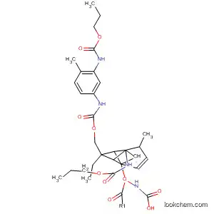 Molecular Structure of 95510-82-0 (Carbamic acid, [4-methyl-3-[(propoxycarbonyl)amino]phenyl]-,
2-ethyl-2-[[[[[4-methyl-3-[(propoxycarbonyl)amino]phenyl]amino]carbonyl
]oxy]methyl]-1,3-propanediyl ester)