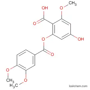 Molecular Structure of 95517-99-0 (Benzoic acid, 2-[(3,4-dimethoxybenzoyl)oxy]-4-hydroxy-6-methoxy-)