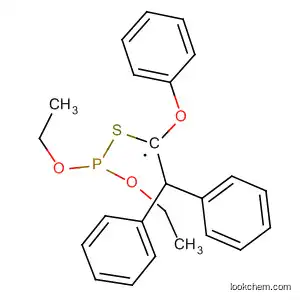 Molecular Structure of 95518-29-9 (Ethyl, 1-[(diethoxyphosphinyl)thio]-1-phenoxy-2,2-diphenyl-)