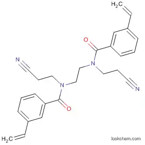 Molecular Structure of 95522-22-8 (Benzamide, N,N'-1,2-ethanediylbis[N-(2-cyanoethyl)-3-ethenyl-)