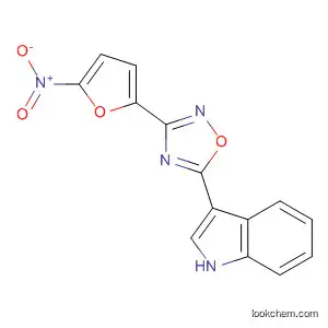 Molecular Structure of 95676-70-3 (1H-Indole, 3-[3-(5-nitro-2-furanyl)-1,2,4-oxadiazol-5-yl]-)