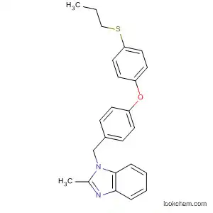 Molecular Structure of 95922-46-6 (1H-Benzimidazole,
2-methyl-1-[[4-[4-(propylthio)phenoxy]phenyl]methyl]-)