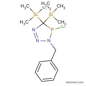 Molecular Structure of 96332-62-6 (3H-1,2,3,4-Triazaphosphole,
4-chloro-4,5-dihydro-3-(phenylmethyl)-5,5-bis(trimethylsilyl)-)
