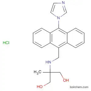 Molecular Structure of 96389-65-0 (1,3-Propanediol,
2-[[[10-(1H-imidazol-1-yl)-9-anthracenyl]methyl]amino]-2-methyl-,
monohydrochloride)