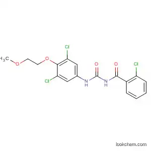 Molecular Structure of 96404-84-1 (Benzamide,
2-chloro-N-[[[3,5-dichloro-4-(2-methoxyethoxy)phenyl]amino]carbonyl]-)
