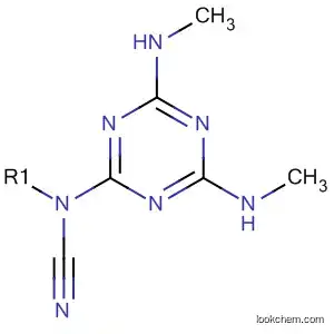 Molecular Structure of 100033-28-1 (Cyanamide, [4,6-bis(methylamino)-1,3,5-triazin-2-yl]-)