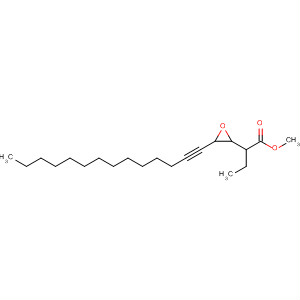Molecular Structure of 100586-00-3 (Oxiranebutanoic acid, 3-(1-tetradecynyl)-, methyl ester, trans-)