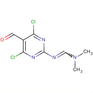 Molecular Structure of 100644-64-2 (Methanimidamide,
N'-(4,6-dichloro-5-formyl-2-pyrimidinyl)-N,N-dimethyl-)