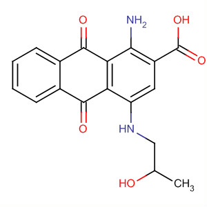 Molecular Structure of 100691-71-2 (2-Anthracenecarboxylic acid,
1-amino-9,10-dihydro-4-[(2-hydroxypropyl)amino]-9,10-dioxo-)