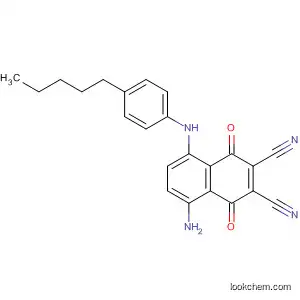 Molecular Structure of 101816-51-7 (2,3-Naphthalenedicarbonitrile,
5-amino-1,4-dihydro-1,4-dioxo-8-[(4-pentylphenyl)amino]-)