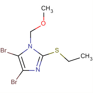 Molecular Structure of 101853-81-0 (1H-Imidazole, 4,5-dibromo-2-(ethylthio)-1-(methoxymethyl)-)