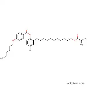 Molecular Structure of 103467-67-0 (Benzoic acid, 4-(hexyloxy)-,
2-[11-[(2-methyl-1-oxo-2-propenyl)oxy]undecyl]-1,4-phenylene ester)