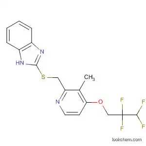 Molecular Structure of 103577-82-8 (1H-Benzimidazole,
2-[[[3-methyl-4-(2,2,3,3-tetrafluoropropoxy)-2-pyridinyl]methyl]thio]-)