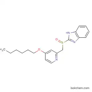 Molecular Structure of 103922-25-4 (1H-Benzimidazole, 2-[[[4-(hexyloxy)-2-pyridinyl]methyl]sulfinyl]-)