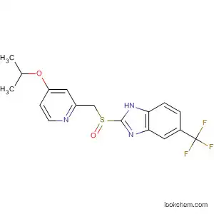 Molecular Structure of 103922-29-8 (1H-Benzimidazole,
2-[[[4-(1-methylethoxy)-2-pyridinyl]methyl]sulfinyl]-5-(trifluoromethyl)-)