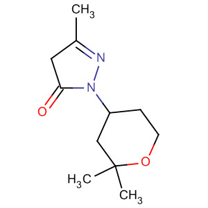 Molecular Structure of 104110-23-8 (3H-Pyrazol-3-one,
2,4-dihydro-5-methyl-2-(tetrahydro-2,2-dimethyl-2H-pyran-4-yl)-)
