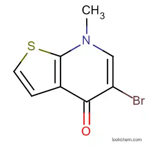 Molecular Structure of 104514-97-8 (Thieno[2,3-b]pyridin-4(7H)-one, 5-bromo-7-methyl-)