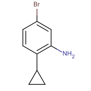 Molecular Structure of 104902-31-0 (Benzenamine, 5-bromo-2-cyclopropyl-)