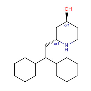 Molecular Structure of 104909-06-0 (4-Piperidinol, 2-(2,2-dicyclohexylethyl)-, trans-)