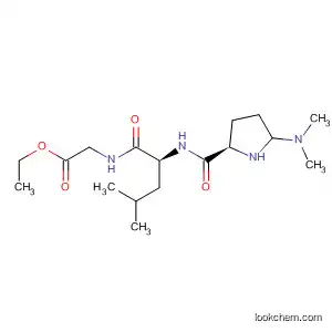 Molecular Structure of 105141-62-6 (Glycine, N-[N-[1,5-didehydro-5-(dimethylamino)-L-prolyl]-L-leucyl]-, ethyl
ester)