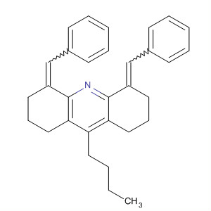 Molecular Structure of 105282-73-3 (Acridine, 9-butyl-1,2,3,4,5,6,7,8-octahydro-4,5-bis(phenylmethylene)-)