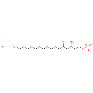 Molecular Structure of 105299-80-7 (2-Tetradecanol, 1-[methyl[2-(phosphonooxy)ethyl]amino]-, monosodium
salt)