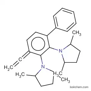 Molecular Structure of 105443-28-5 (Pyrrolidine, 1,1'-(ethenylidenedi-4,1-phenylene)bis[2,5-dimethyl-)