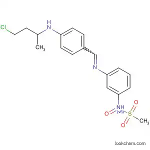 Molecular Structure of 105603-95-0 (Methanesulfonamide,
N-[3-[[[4-[(2-chloroethyl)ethylamino]phenyl]methylene]amino]phenyl]-,
N-oxide)