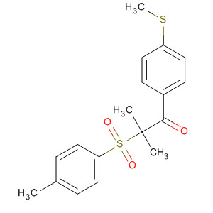 Molecular Structure of 105604-37-3 (1-Propanone,
2-methyl-2-[(4-methylphenyl)sulfonyl]-1-[4-(methylthio)phenyl]-)