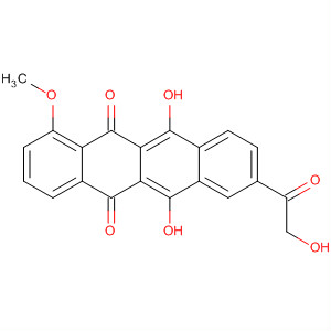 Molecular Structure of 105612-58-6 (5,12-Naphthacenedione, 6,11-dihydroxy-8-(hydroxyacetyl)-1-methoxy-)